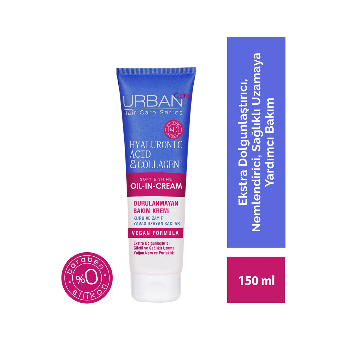 Durulanmayan Saç Bakım Kremi Hyaluronic Acid&Collagen 150 ml